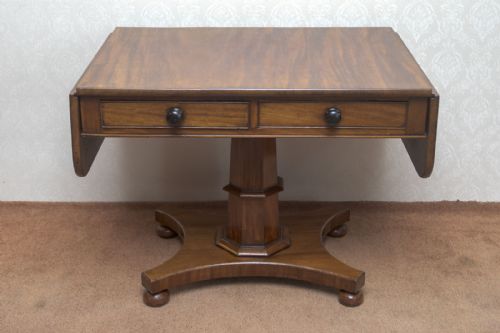 GOOD MAHOGANY SOFA TABLE - ADDITIONAL PHOTO 3