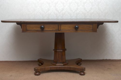 GOOD MAHOGANY SOFA TABLE - ADDITIONAL PHOTO 5