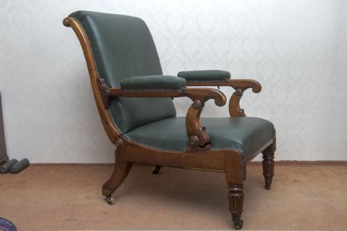 william iv period rosewood reclining armchair - CATEGORY: ANTIQUE CHAIRS - DATED 19TH CENTURY