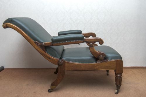 WILLIAM IV PERIOD ROSEWOOD RECLINING ARMCHAIR - ADDITIONAL PHOTO 2