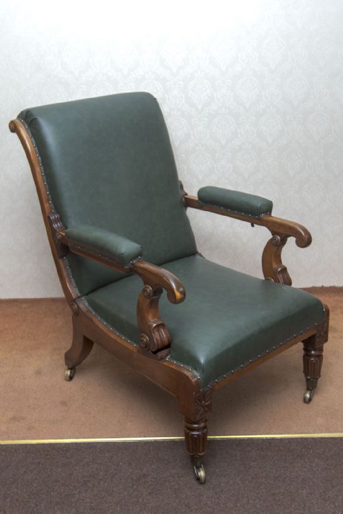 WILLIAM IV PERIOD ROSEWOOD RECLINING ARMCHAIR - ADDITIONAL PHOTO 3