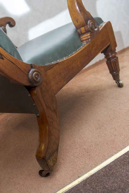 WILLIAM IV PERIOD ROSEWOOD RECLINING ARMCHAIR - ADDITIONAL PHOTO 7