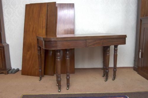 RARE GEORGE III MAHOGANY EXTENDING DINING TABLE - ADDITIONAL PHOTO 9