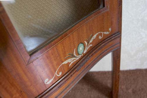 VERY PRETTY VICTORIAN SHAPED CHINA CABINET - ADDITIONAL PHOTO 11
