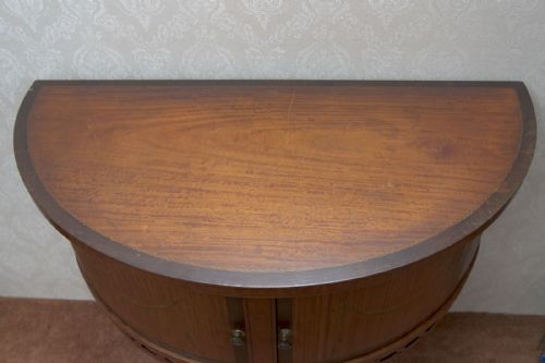 TAMBOUR FRONTED CUPBOARD IN PAINTED SATINWOOD - ADDITIONAL PHOTO 4