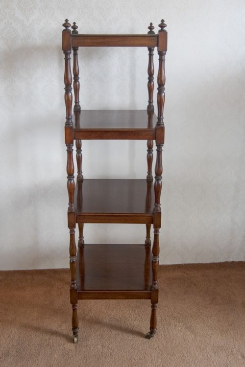 george iii four tier wot not with elegant slim turnings - CATEGORY: ANTIQUE FURNITURE - DATED 19TH CENTURY