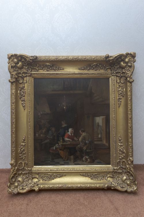 continental oil on panel by ignatius josephus van regemorter - CATEGORY: ANTIQUE ART - DATED 19TH CENTURY