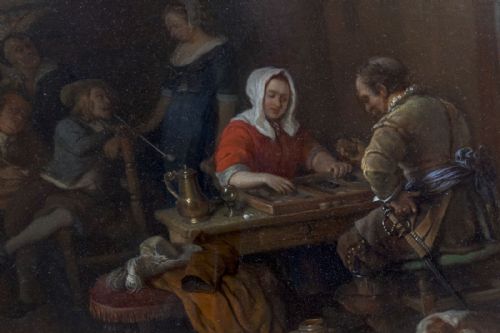 CONTINENTAL OIL ON PANEL BY IGNATIUS JOSEPHUS VAN REGEMORTER - ADDITIONAL PHOTO 4