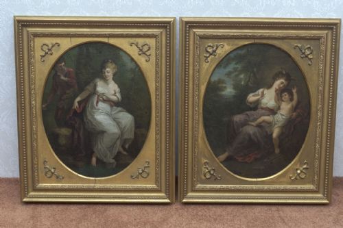 pair of oil paintings attributed to william hamilton ra - CATEGORY: ANTIQUE ART - DATED 18TH CENTURY