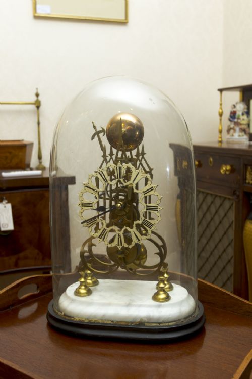 VICTORIAN BRASS SKELETON CLOCK - ADDITIONAL PHOTO 3