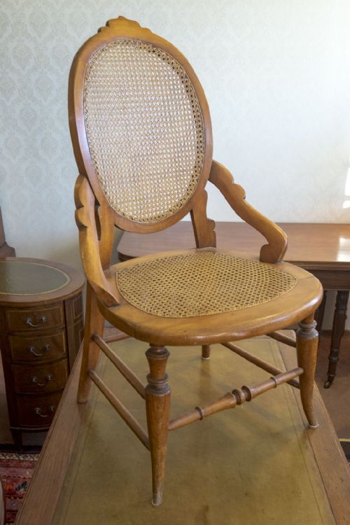19TH CENTURY SINGLE CHAIR WITH EXCELLENT CANE WOR - ADDITIONAL PHOTO 1