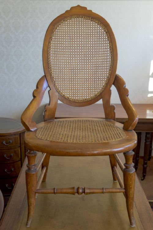 19TH CENTURY SINGLE CHAIR WITH EXCELLENT CANE WOR - ADDITIONAL PHOTO 7