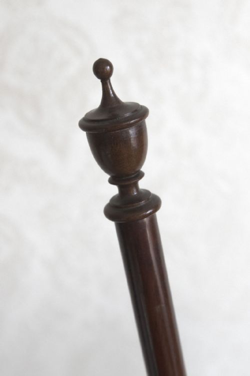 REGENCY PERIOD MAHOGANY POLE SCREEN WITH BEAUTIFUL SAMPLER - ADDITIONAL PHOTO 3