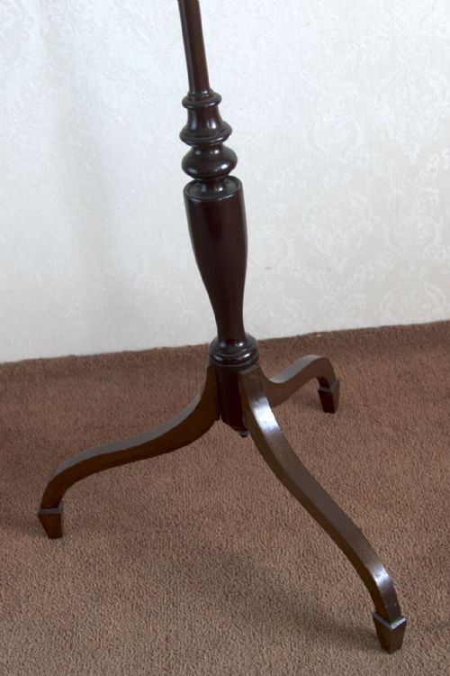 REGENCY PERIOD MAHOGANY POLE SCREEN WITH BEAUTIFUL SAMPLER - ADDITIONAL PHOTO 4