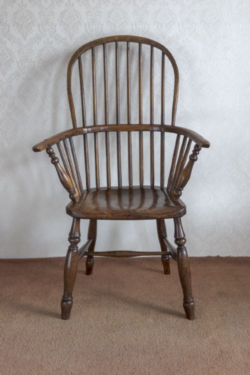 EARLY 19TH CENTURY ASH HIGHBACK WINDSOR CHAIR - ADDITIONAL PHOTO 2