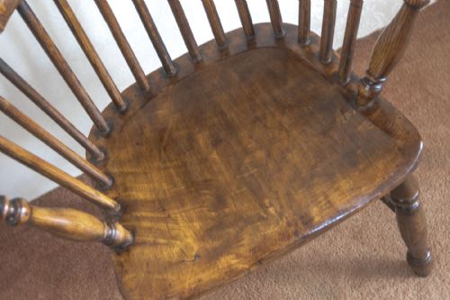EARLY 19TH CENTURY ASH HIGHBACK WINDSOR CHAIR - ADDITIONAL PHOTO 3