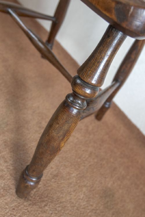 EARLY 19TH CENTURY ASH HIGHBACK WINDSOR CHAIR - ADDITIONAL PHOTO 6