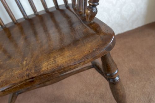 EARLY 19TH CENTURY ASH HIGHBACK WINDSOR CHAIR - ADDITIONAL PHOTO 7