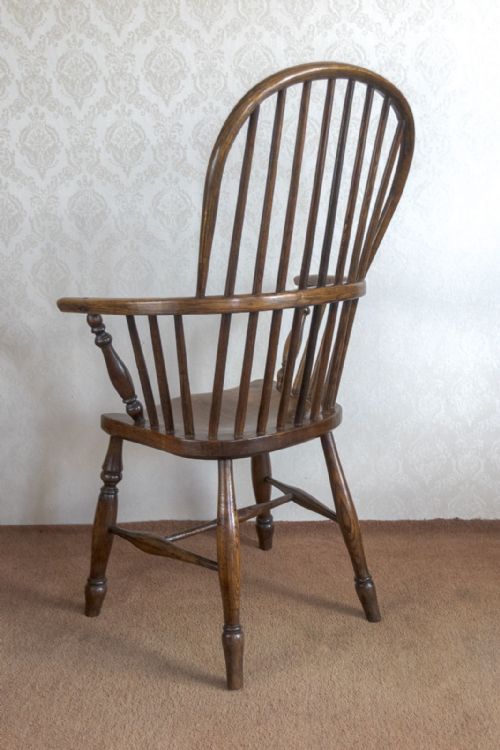 EARLY 19TH CENTURY ASH HIGHBACK WINDSOR CHAIR - ADDITIONAL PHOTO 8