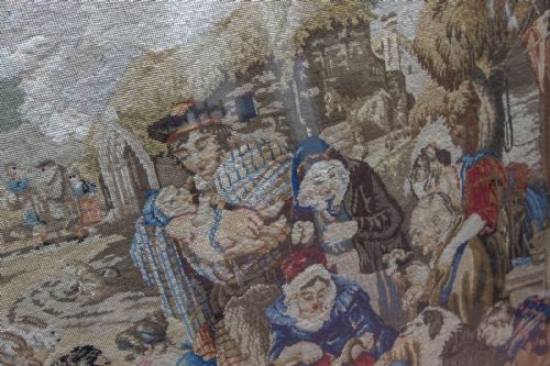 INCREDIBLY LARGE NEEDLEWORK TAPESTRY DEPICTING A HIGHLAND SCENE - ADDITIONAL PHOTO 2
