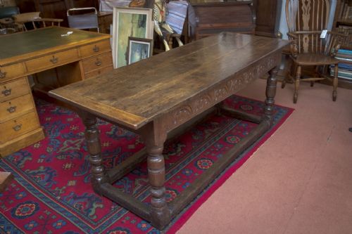 OAK REFECTORY TABLE SOME THREE HUNDRED YEARS OLD - ADDITIONAL PHOTO 4