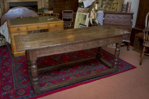 OAK REFECTORY TABLE SOME THREE HUNDRED YEARS OLD - ADDITIONAL PHOTO 5