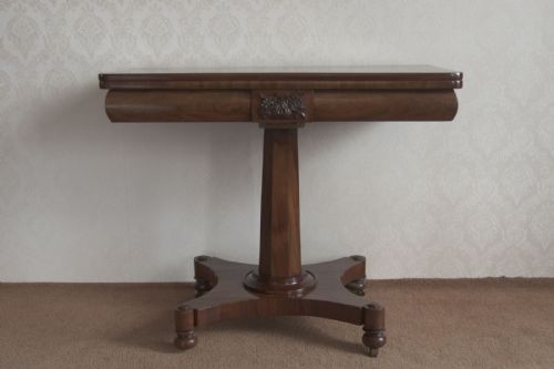 good william iv mahogany card table - CATEGORY: ANTIQUE TABLES - DATED VICTORIAN