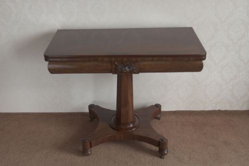 GOOD WILLIAM IV MAHOGANY CARD TABLE - ADDITIONAL PHOTO 1