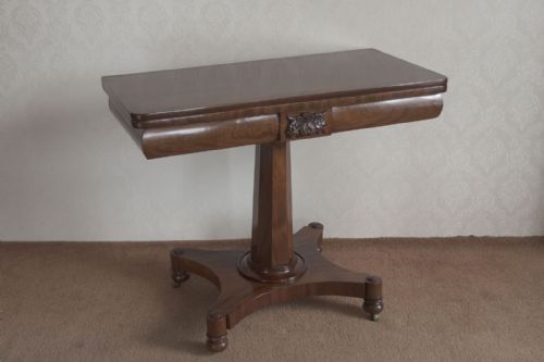 GOOD WILLIAM IV MAHOGANY CARD TABLE - ADDITIONAL PHOTO 2
