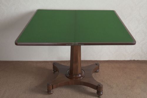 GOOD WILLIAM IV MAHOGANY CARD TABLE - ADDITIONAL PHOTO 5