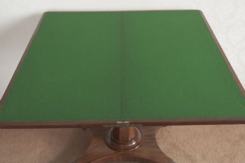 GOOD WILLIAM IV MAHOGANY CARD TABLE - ADDITIONAL PHOTO 6