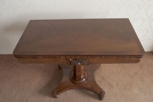 GOOD WILLIAM IV MAHOGANY CARD TABLE - ADDITIONAL PHOTO 8