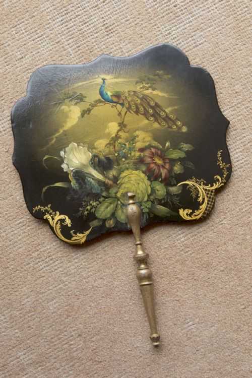 A PAIR OF MID 19TH CENTURY PAPIERMCH FACE SCREENS IN ORIGINAL CONDITION - ADDITIONAL PHOTO 3
