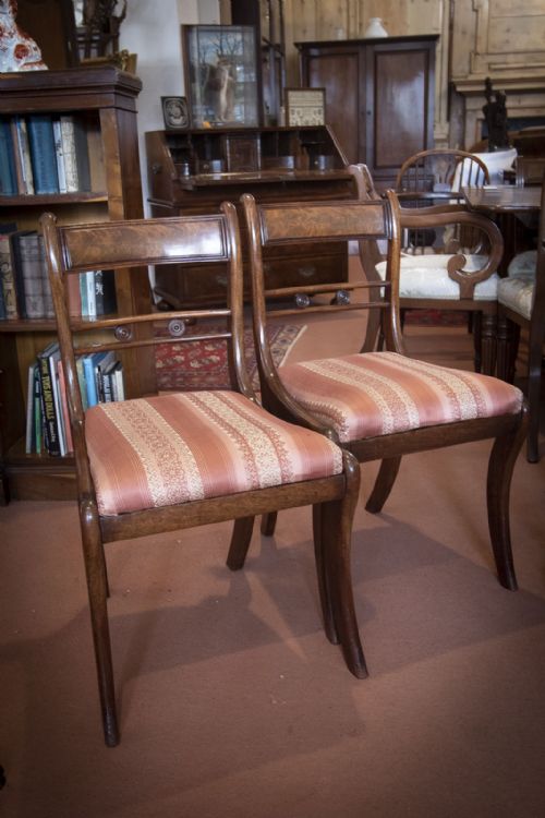 GOOD PAIR REGENCY PERIOD MAHOGANY CHAIRS - ADDITIONAL PHOTO 1
