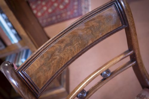 GOOD PAIR REGENCY PERIOD MAHOGANY CHAIRS - ADDITIONAL PHOTO 3