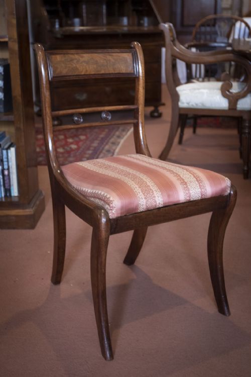 GOOD PAIR REGENCY PERIOD MAHOGANY CHAIRS - ADDITIONAL PHOTO 4