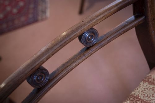 GOOD PAIR REGENCY PERIOD MAHOGANY CHAIRS - ADDITIONAL PHOTO 5