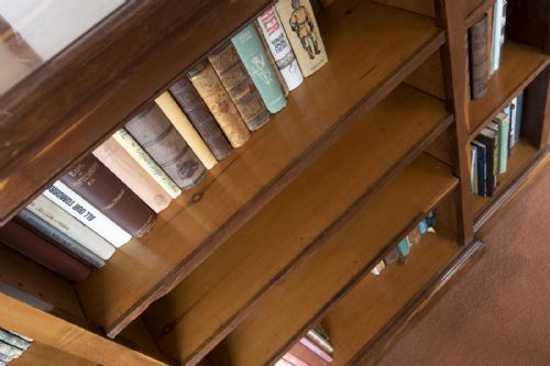 19TH CENTURY LABURNUM WOOD BREAKFRONT BOOKCASE - ADDITIONAL PHOTO 2