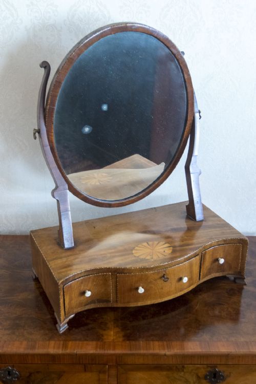 PRETTY GEORGE III MAHOGANY DRESSING MIRROR - ADDITIONAL PHOTO 7