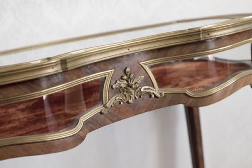FINE QUALITY 19TH CENTURY KINGWOOD DISPLAY TABLE - ADDITIONAL PHOTO 3