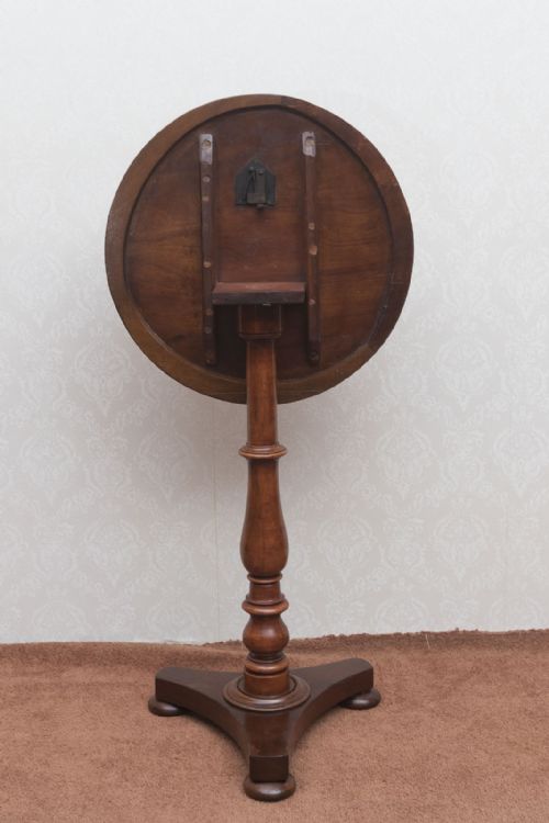 MAHOGANY TILT ACTION WINE TABLE - ADDITIONAL PHOTO 4