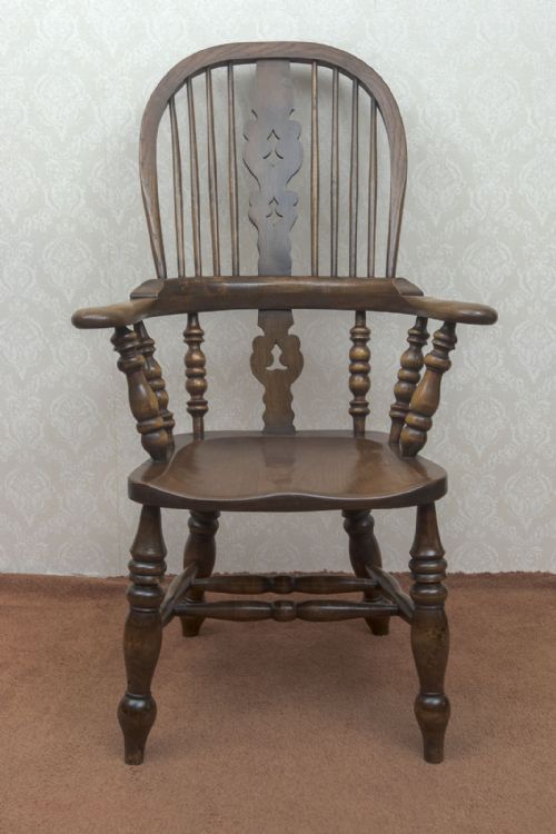 EARLY 19TH CENTURY YORKSHIRE BROADARM WINDSOR CHAIR - ADDITIONAL PHOTO 4