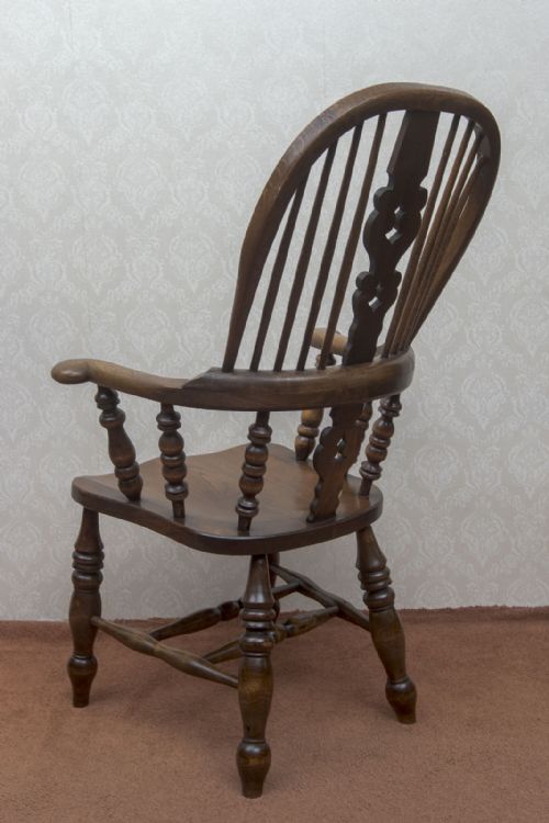 EARLY 19TH CENTURY YORKSHIRE BROADARM WINDSOR CHAIR - ADDITIONAL PHOTO 9