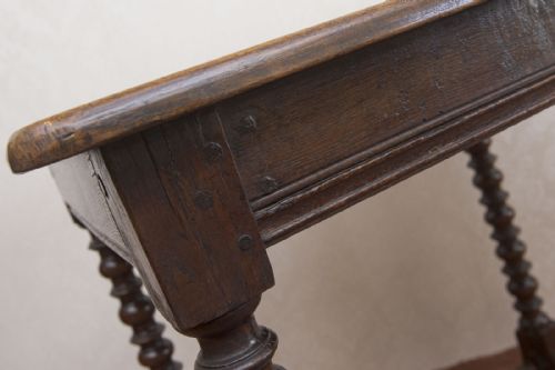 GOOD LATE 17TH OR EARLY 18TH CENTURY OAK SIDE TABLE - ADDITIONAL PHOTO 5