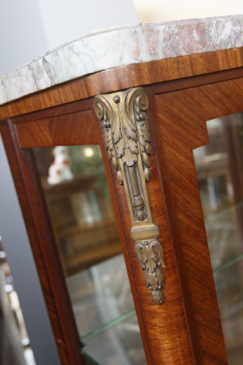 FINE QUALITY DISPLAY CABINET IN OAK AND KINGWOOD - ADDITIONAL PHOTO 2
