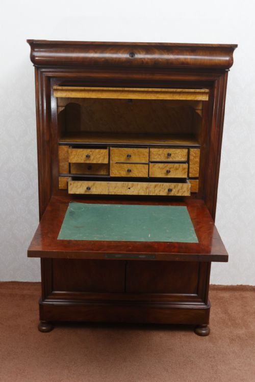 CONTINENTAL MAHOGANY SECRTAIRE ABATTANT - ADDITIONAL PHOTO 2