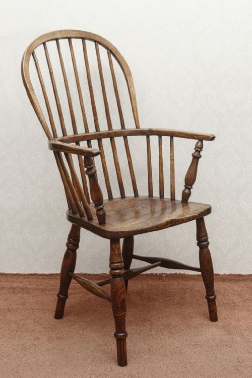 early 19th century stickback windsor chair in ash - CATEGORY: ANTIQUE CHAIRS - DATED 19TH CENTURY