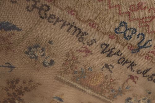 VICTORIAN FRAMED SAMPLER IN BERLIN WORK - ADDITIONAL PHOTO 3