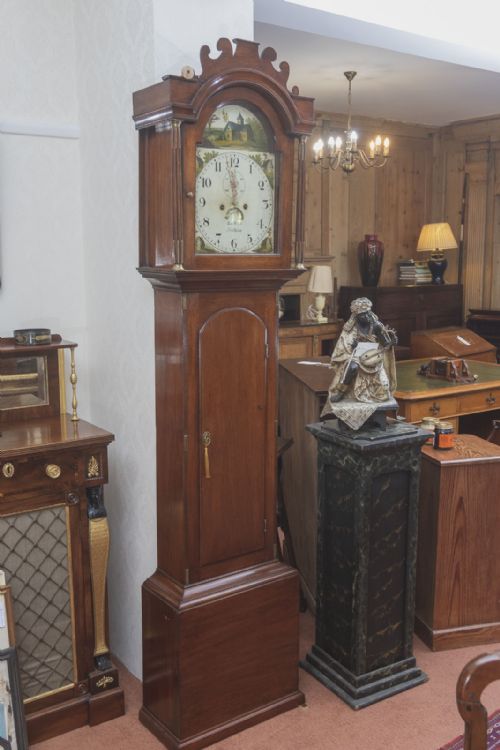 UNCOMMON LOCAL MADE LONG CASE CLOCK IN OAK BY ROBERT ULPH OF STALHAM - ADDITIONAL PHOTO 2