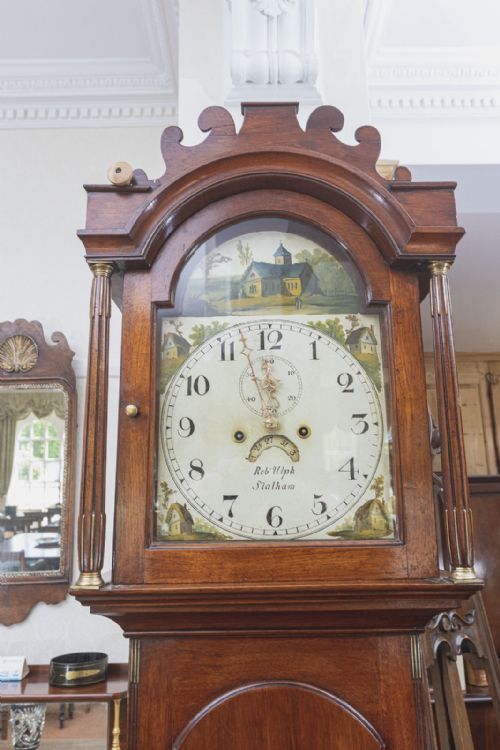 UNCOMMON LOCAL MADE LONG CASE CLOCK IN OAK BY ROBERT ULPH OF STALHAM - ADDITIONAL PHOTO 4